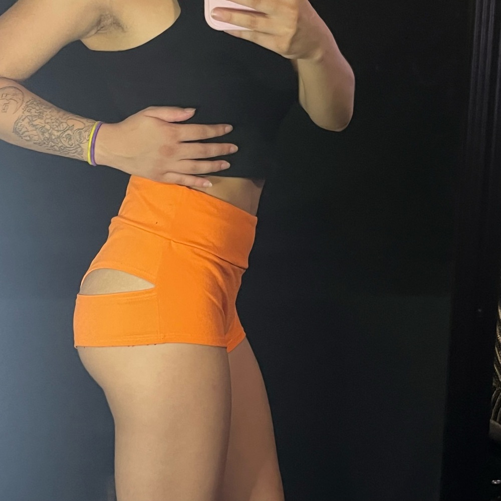 Cutout Mini Shorts Activewear Festival Rave